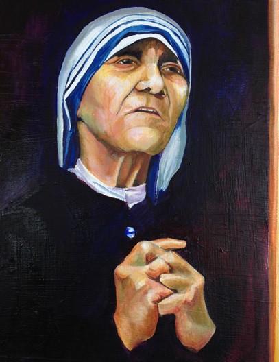 Mother Teresa painting, by Michele Gautsch