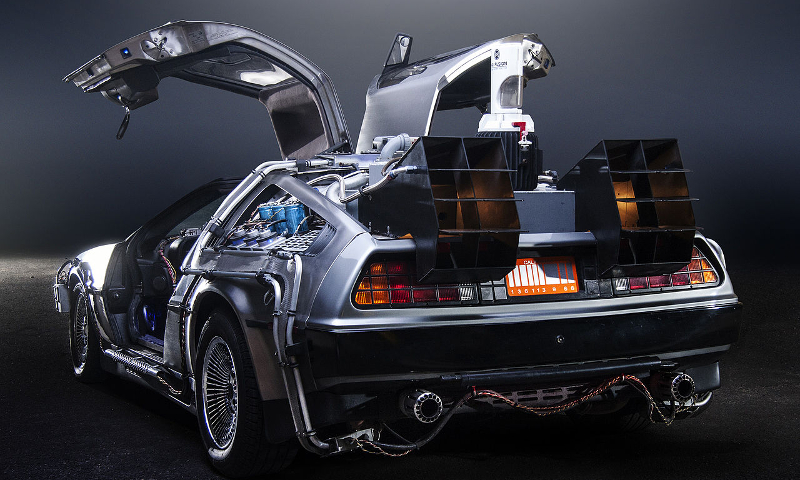 JMortonPhoto.com & OtoGodfrey.com, Back to the Future DeLorean Time Machine (CC BY-SA 4.0)