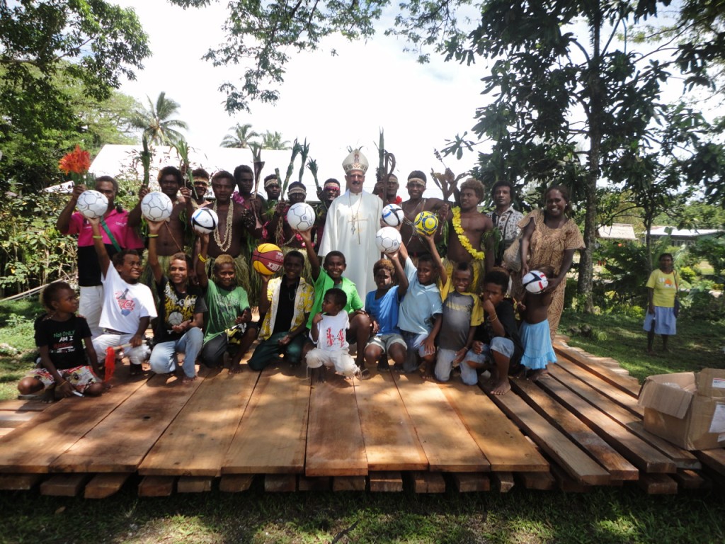 Bishop Cardone and the People of the Solomon Islands