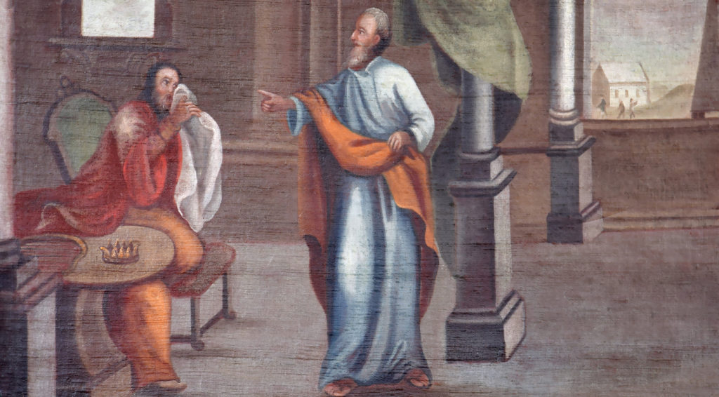 Nathan rebukes David. | Dominicana