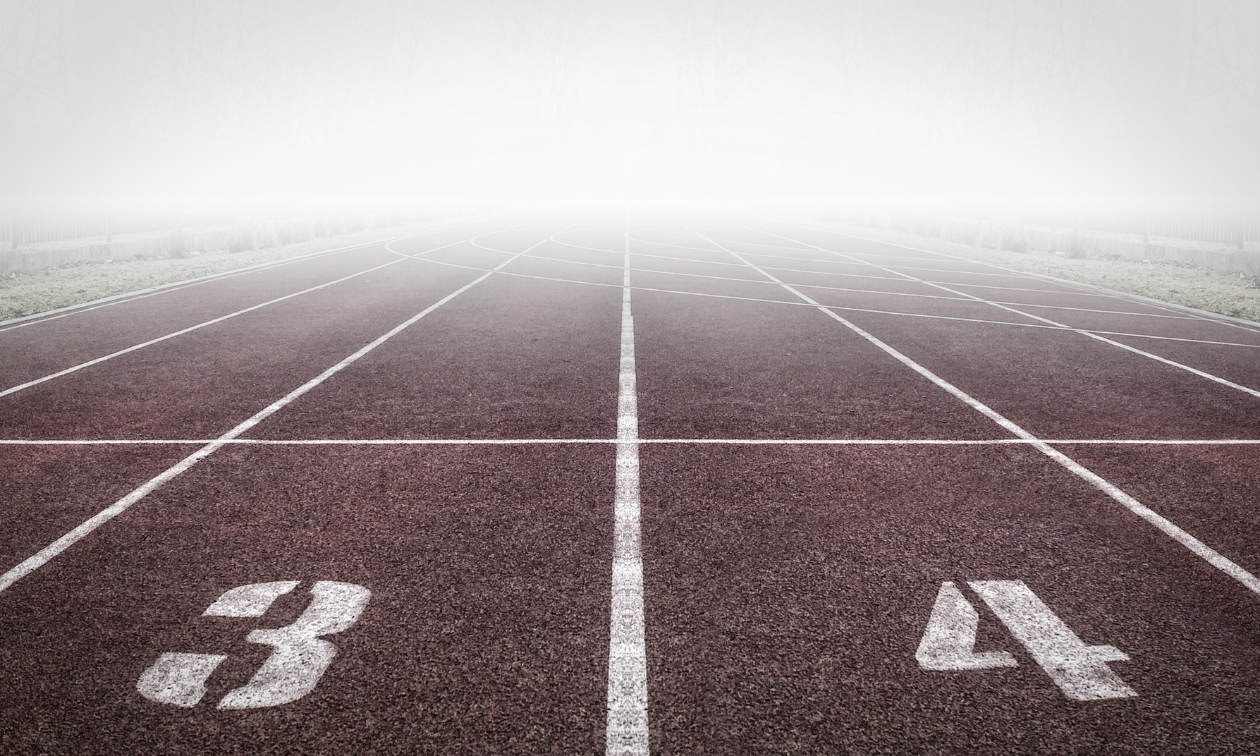 Brown and White Track Field