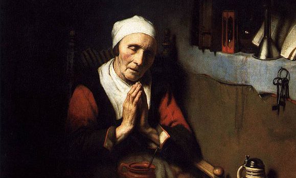 Nicholaes Maes, Old Woman in Prayer