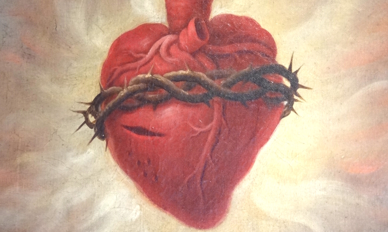 Adam Jones, Detail of Sacred Heart in Baroque Oil Painting (CC BY-SA 3.0)