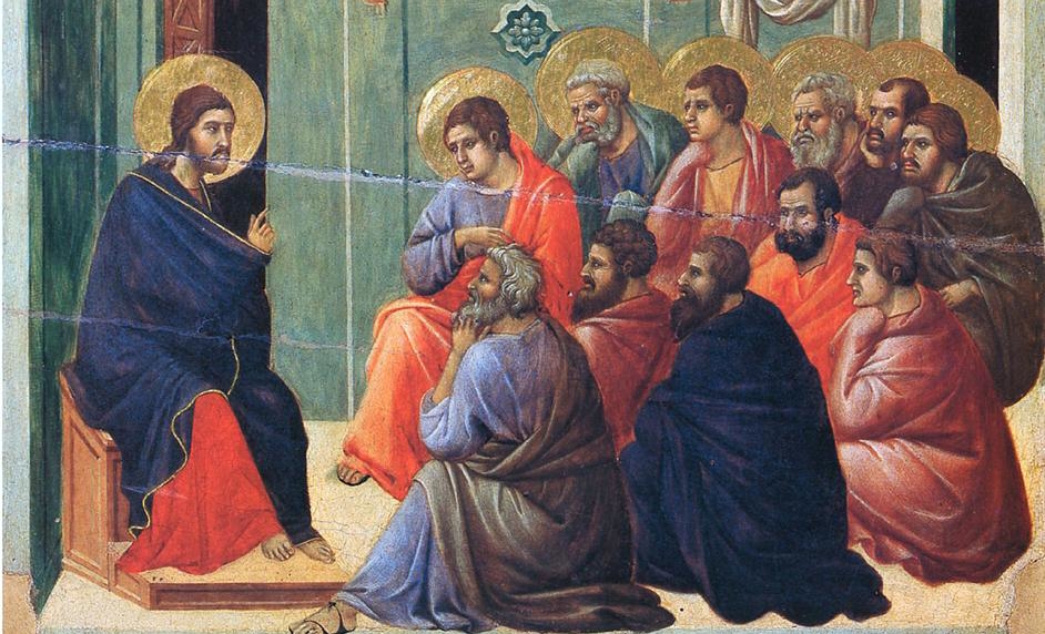 Duccio, Christ preaches the Apostles