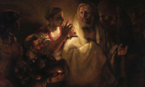 Image: Rembrandt, Denial of Peter.