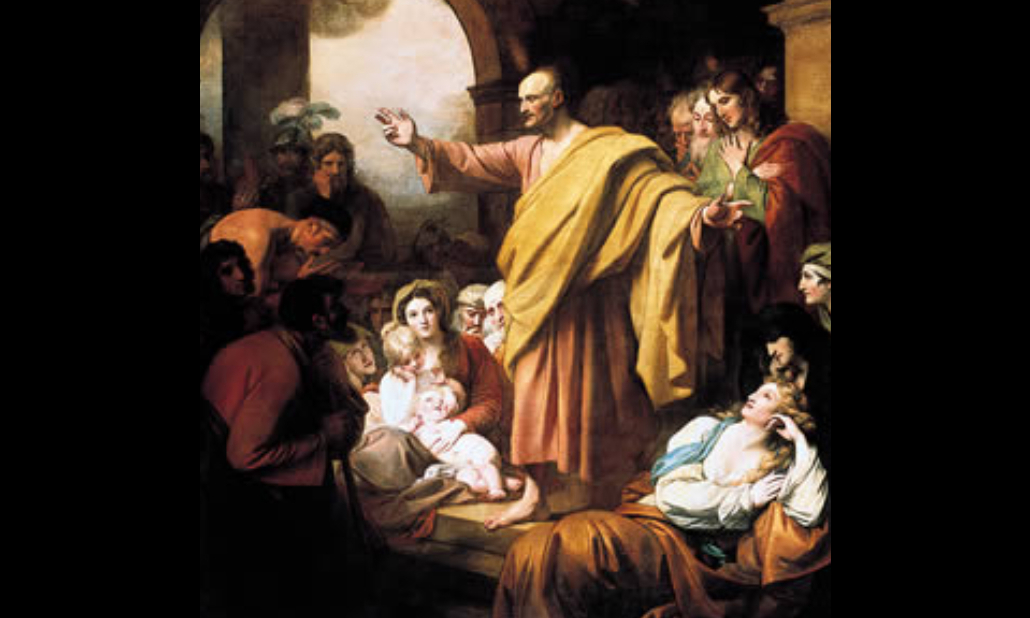 Image: Benjamin West, St. Peter Preaching at Pentecost