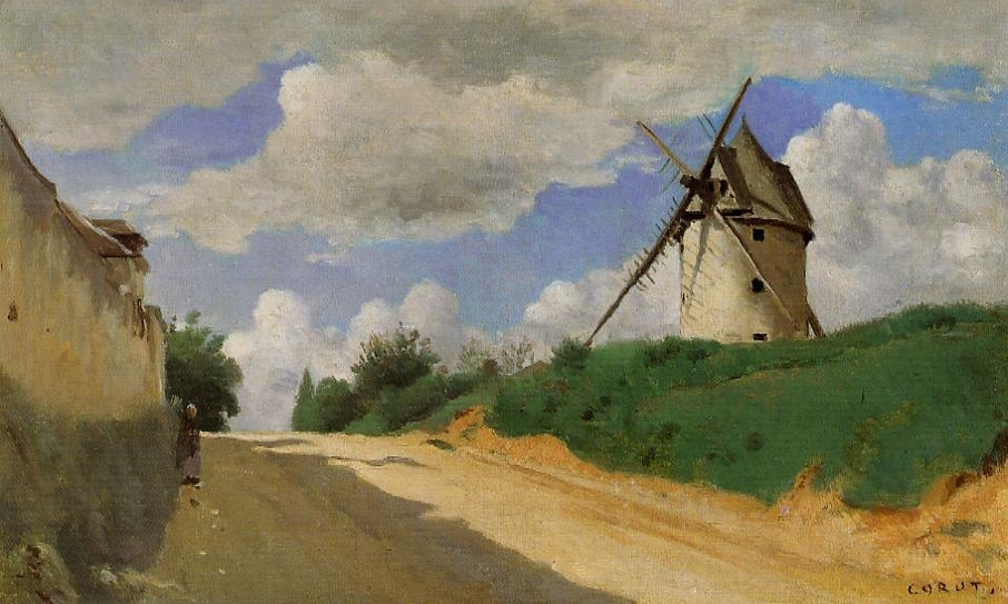 Camille Corot, Windmill on the Cote de Picardie, near Versailles